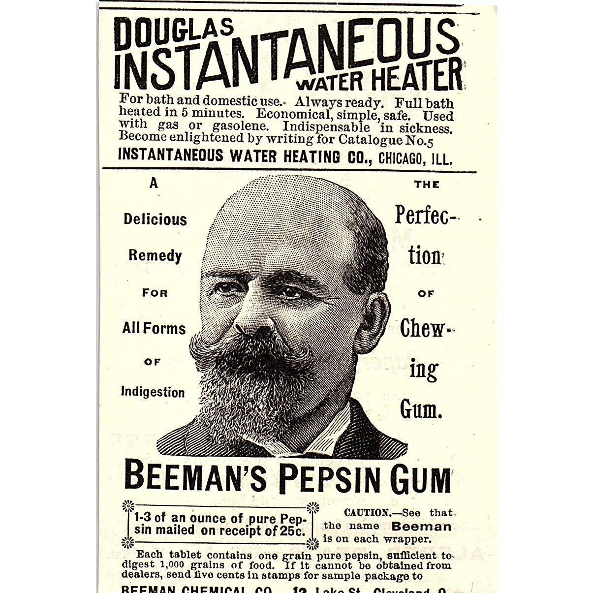 Peats Wall Paper - Alfred Peats Wallpaper Merchant Chicago 1892 Ad AG2-M11