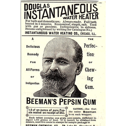 Peats Wall Paper - Alfred Peats Wallpaper Merchant Chicago 1892 Ad AG2-M11