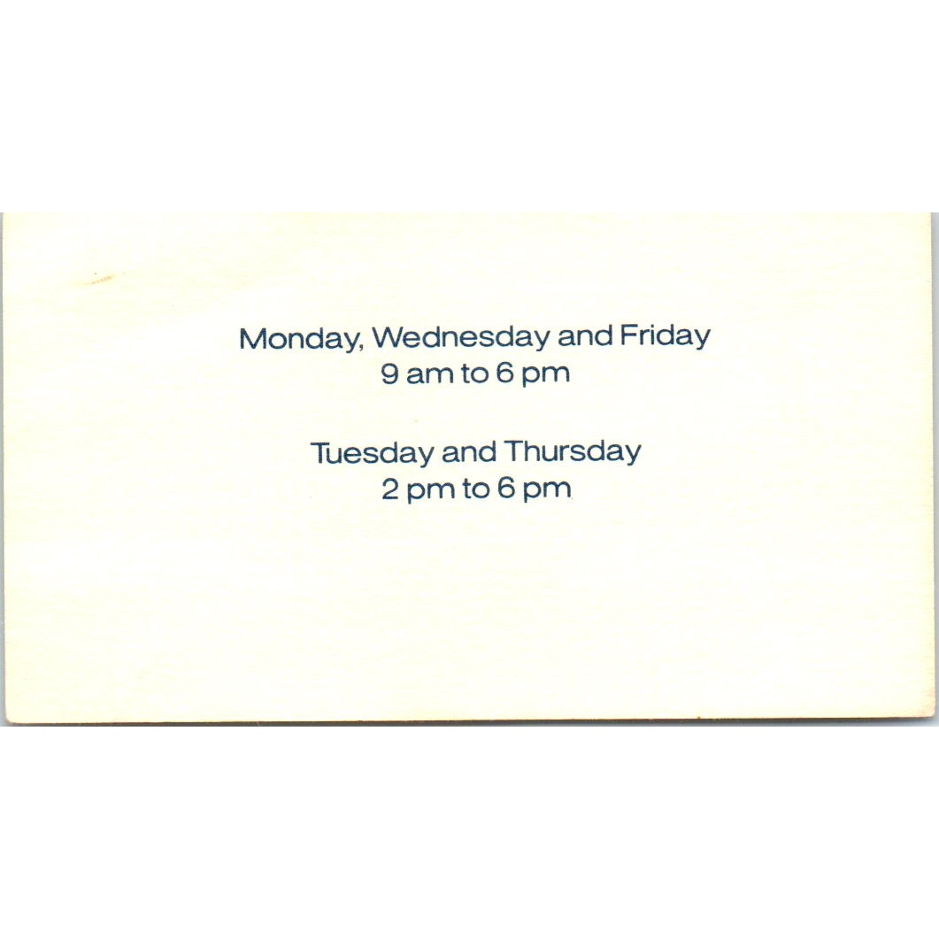 Dr. Deborah M. Noble Chiropractor Long Beach CA Vintage Business Card SE3-B7