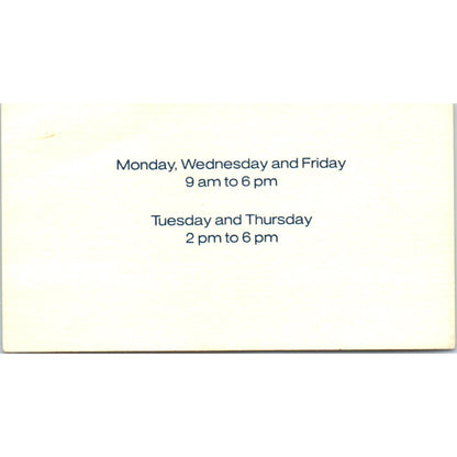 Dr. Deborah M. Noble Chiropractor Long Beach CA Vintage Business Card SE3-B7