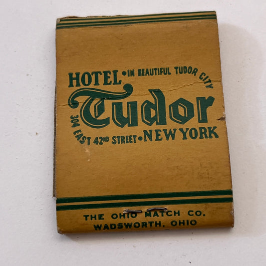 Hotel Tudor 42nd St New York Vintage Matchbook Cover TB8-MB3-5