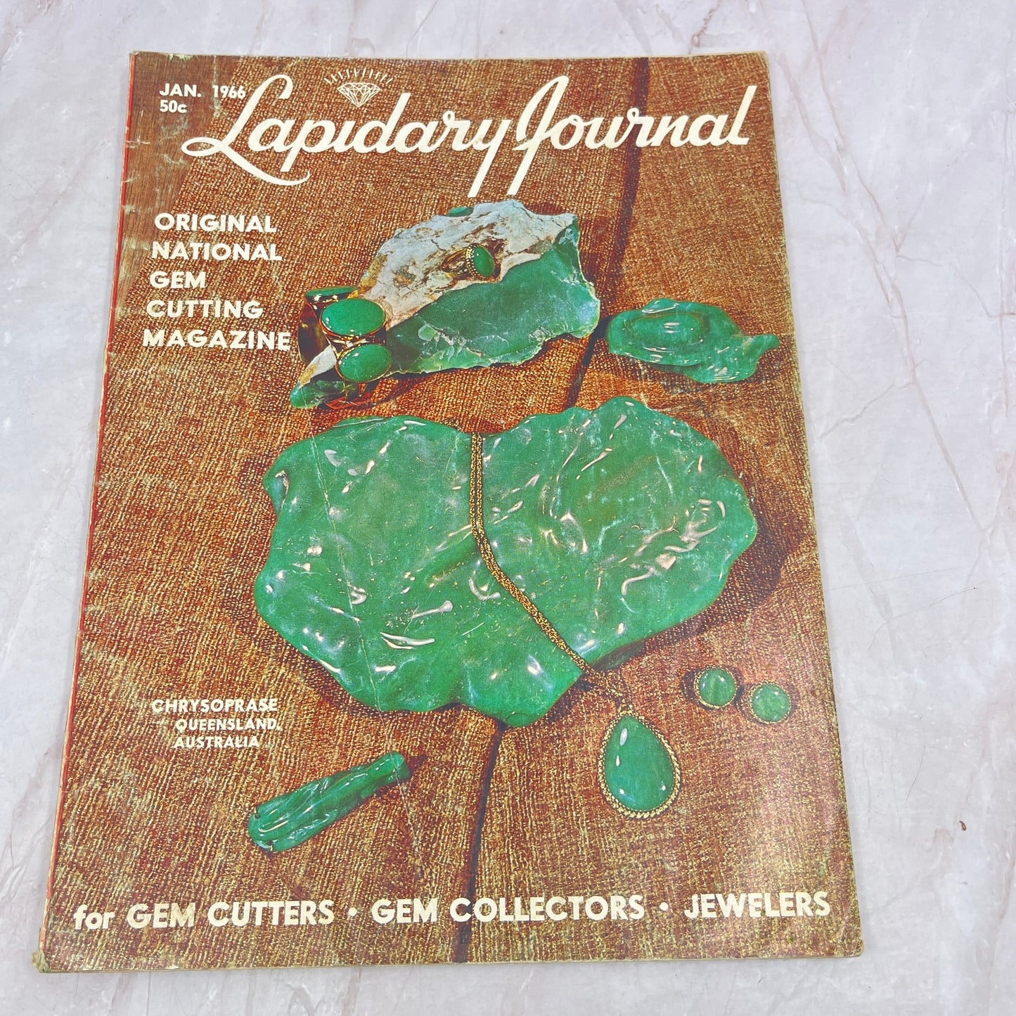 Chrysoprase Queensland Australia - Lapidary Journal Magazine - Jan 1966 M28