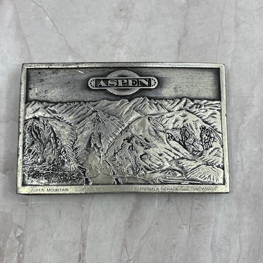 Aspen Colorado 1973 Belt Buckle Bergamot Brass Works USA Pewter SF4