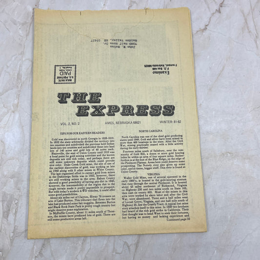1982 Winter - Exanimo Express Treasure Hunting Newsletter - Ames NE M11