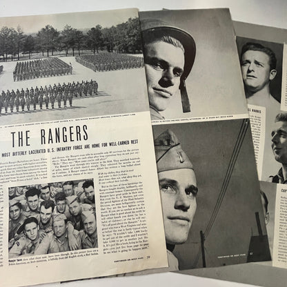 Army Rangers 1st, 3rd& 4th Battalions Home 3 Pages 1940s WWII Era Article V29-5