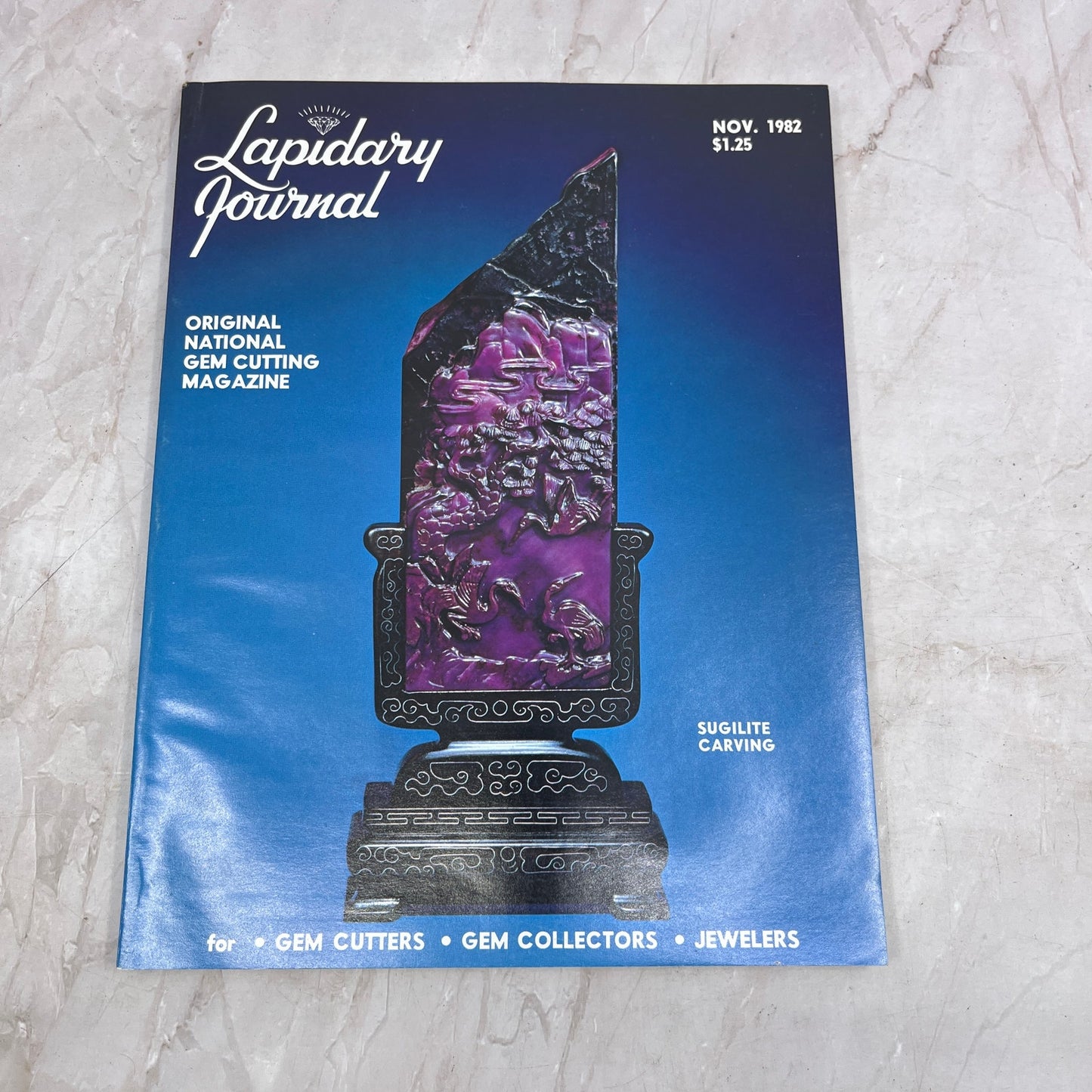 Sugilite Carving - Lapidary Journal Magazine - Nov 1982 M22