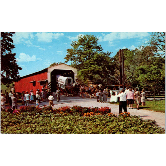 Soudersburg Covered Wooden Bridge PA Vintage Covered Bridge Postcard PD6