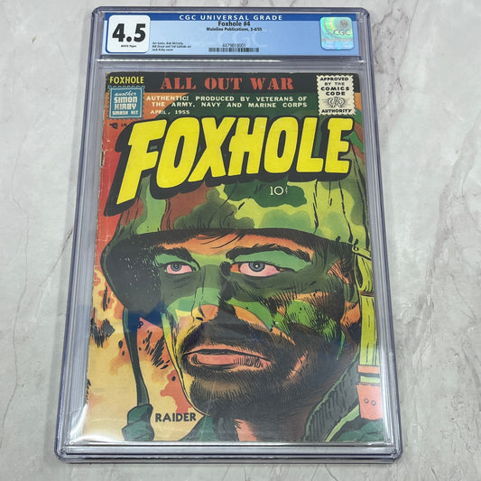 Foxhole #4 1955 CGC 4.5 White Pages Jack Kirby Cover