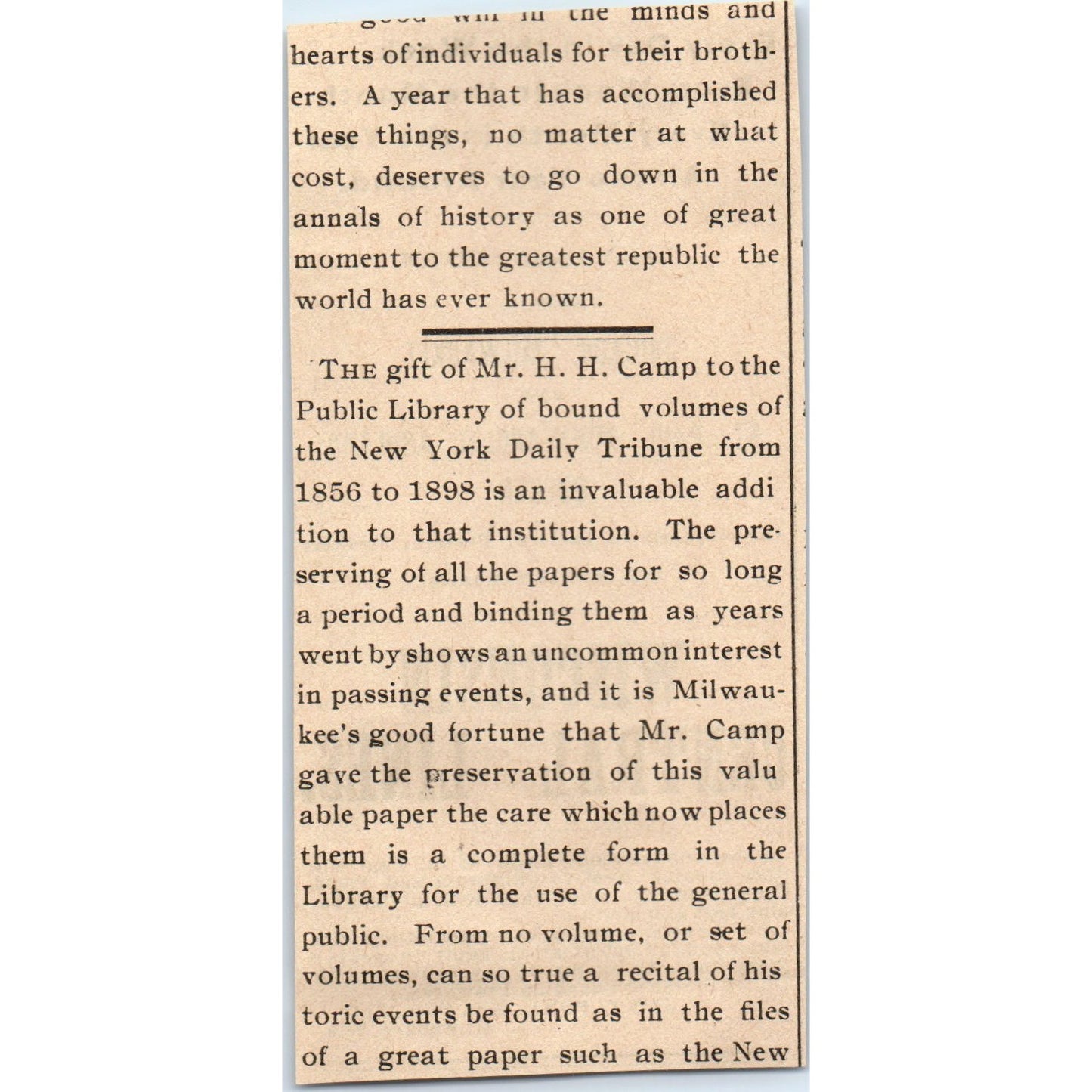 Wisconsin Central Lines Chicago Milwaukee & St. Paul 1898 Newspaper Clip AF7-E12