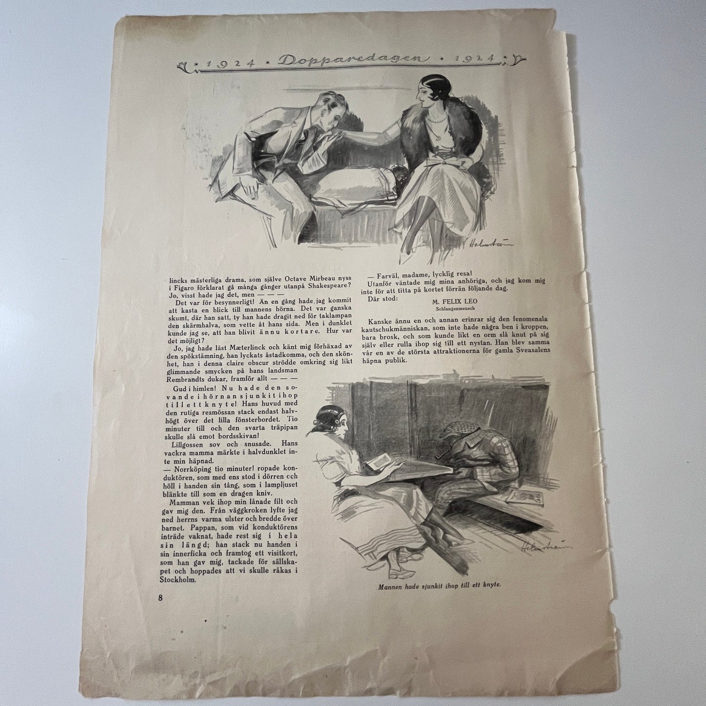 Med Uppgående Nattsnälltåget by Birger Mörner 1924 Swedish Story V27-4