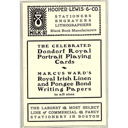 Hooper, Lewis & Co Stationary Boston MA - 1902 Ad AF4-12