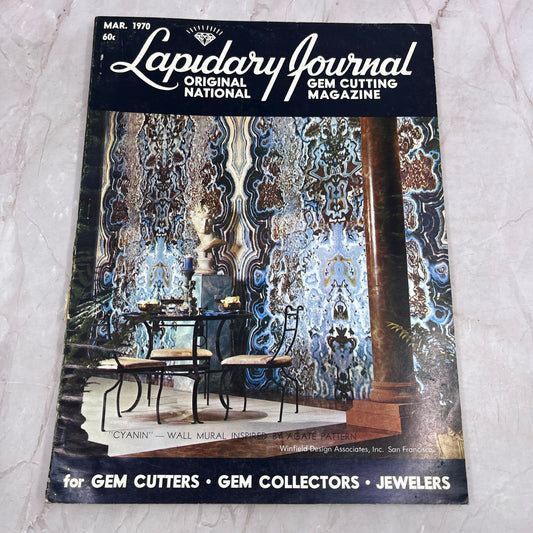 Cyanin Wall Mural Inspired by Agate - Lapidary Journal Magazine - Mar 1970 M28