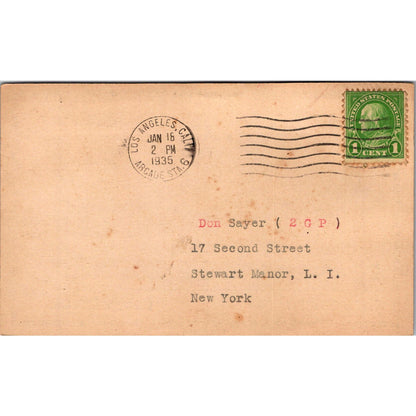 Ernie West Los Angeles California Vintage QSL Ham Radio Card AJ8-M22