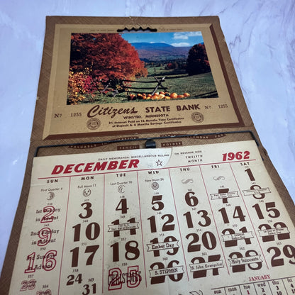 1962 Citizens State Bank Calendar Winsted MN V23