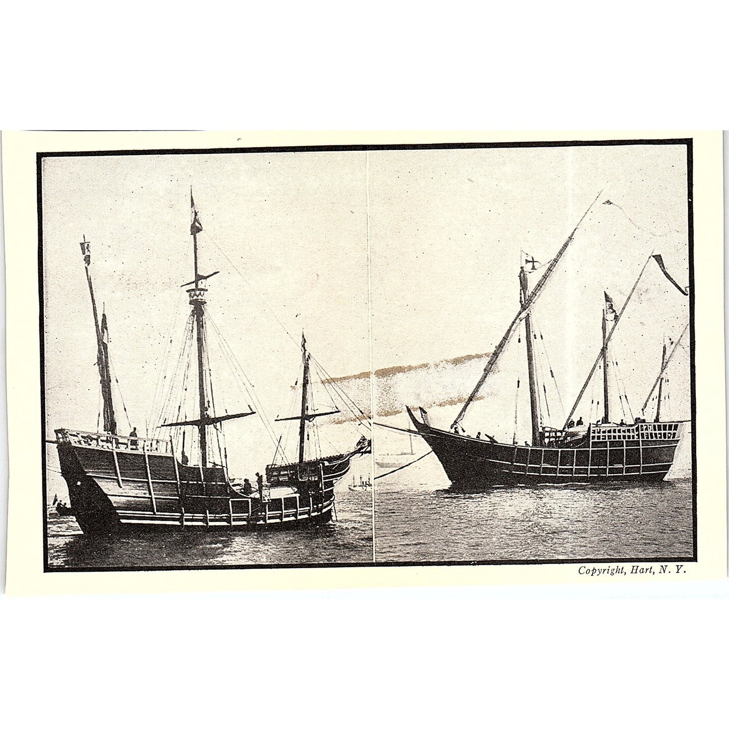 Early 1900s Replica Photo of the Santa Maria Ship Vintage Art Print 3x5 V12