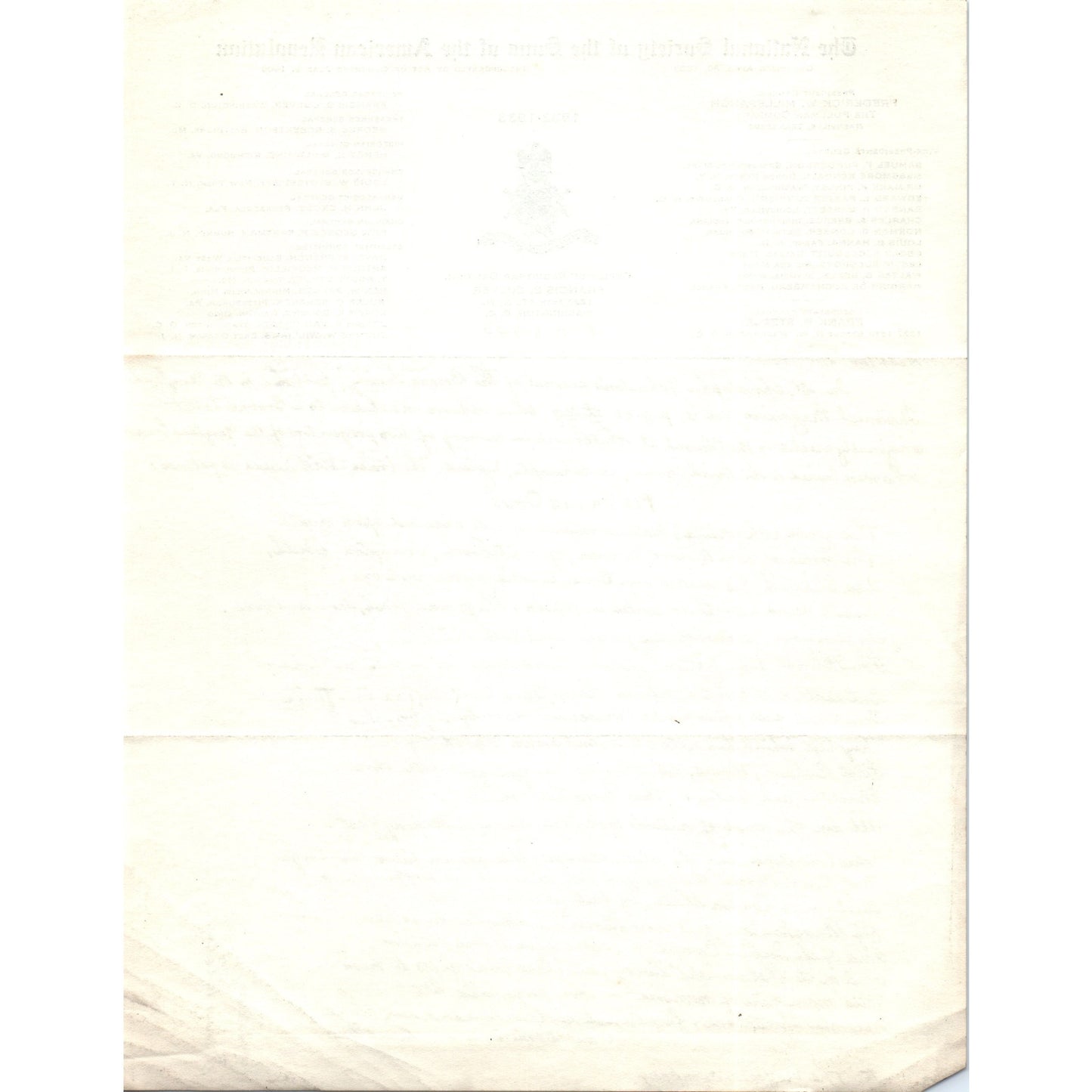 1933 National Society of the Sons of the American Revolution Brooke Family D21
