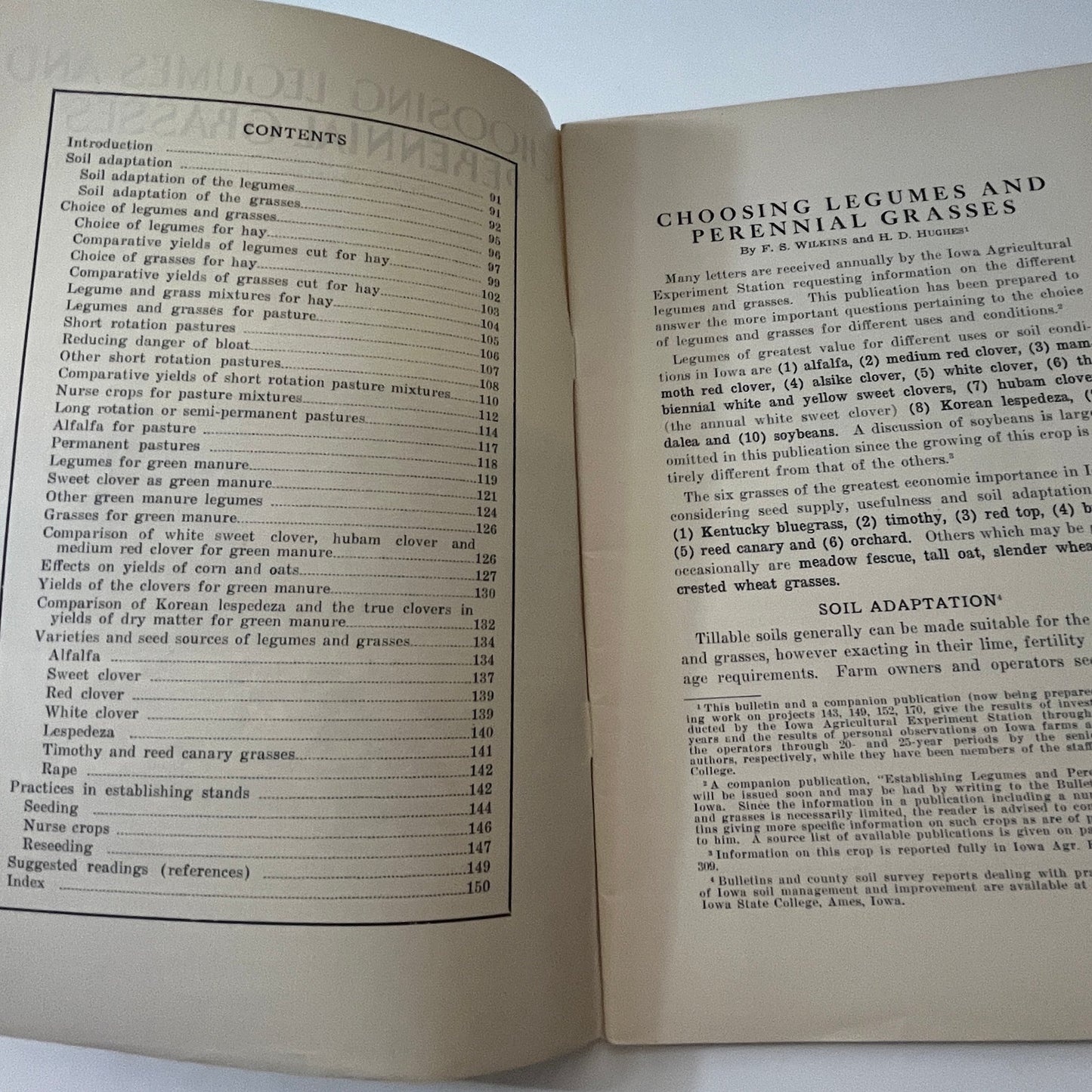 Choosing Legumes & Perennial Grasses 1935 Ames IA Farming Bulletin TK2-XB2