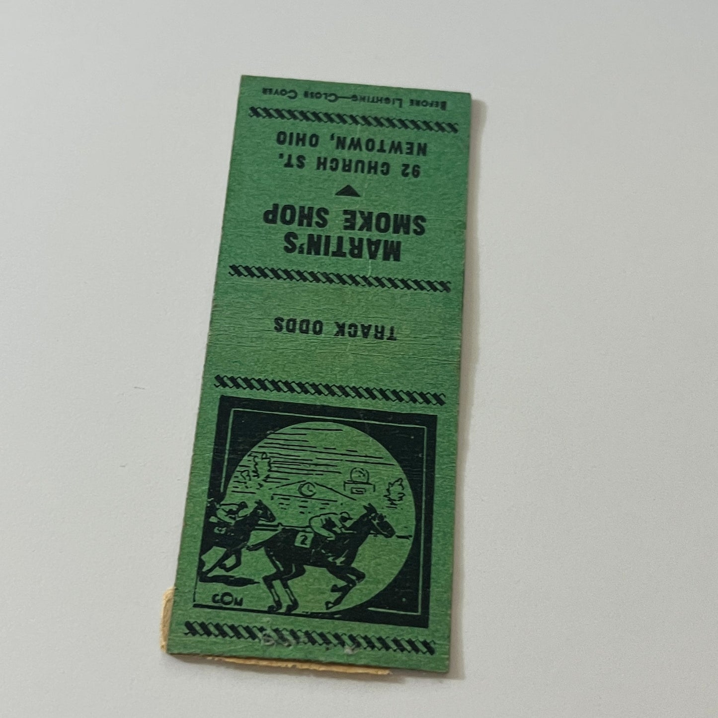 Martin's Smoke Shop Newton Ohio Vintage Matchbook Cover TB6-MB2-5