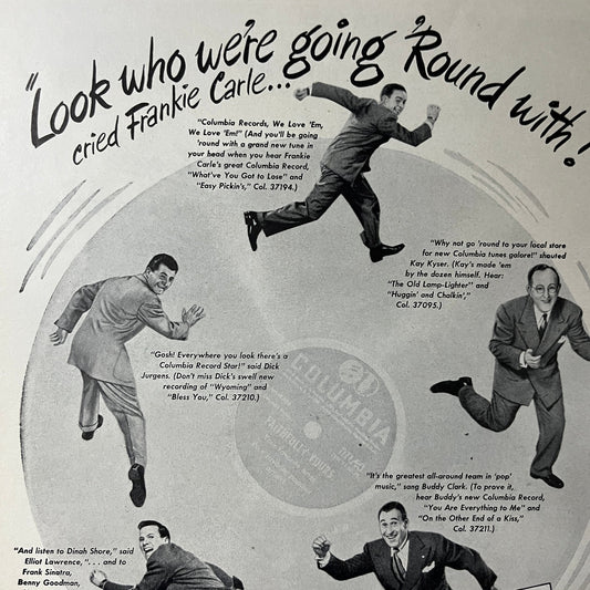 Frankie Carle Columbia Records Artists Vintage Magazine Ad 10x14 V7