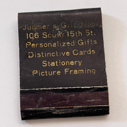 Judmer's Gift Nook 106 South 15th St Vintage Matchbook Cover TB8-MB3-9