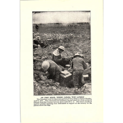 Canadian Forces on Vimy Ridge, Sir Arthur Currie 1919 WWI Print AF9-17