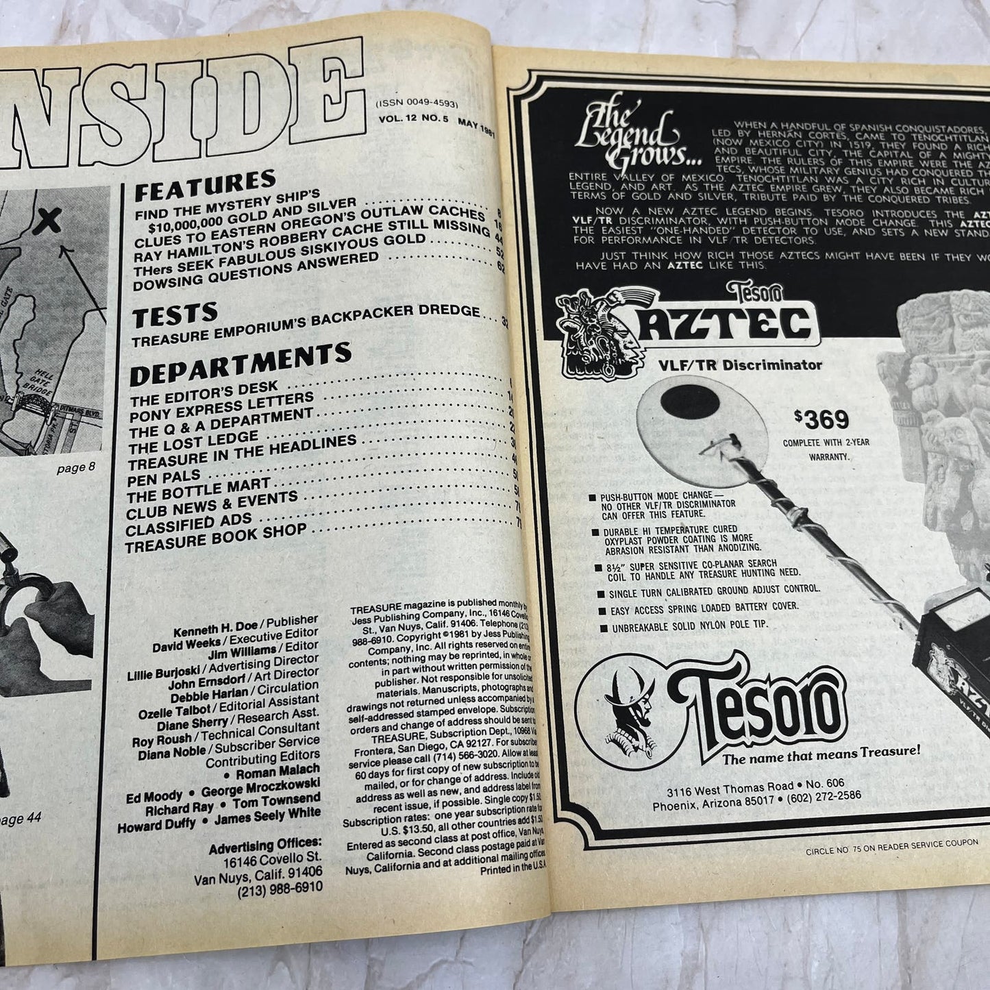 1981 May - Treasure Magazine - Treasure Hunting Metal Detecting Gold Coins M10