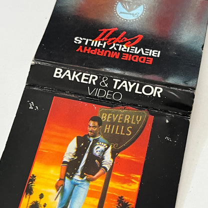 Beverly Hills Cop II Eddie Murphy Baker & Taylor Video Matchbook Cover TB6-MB1-8