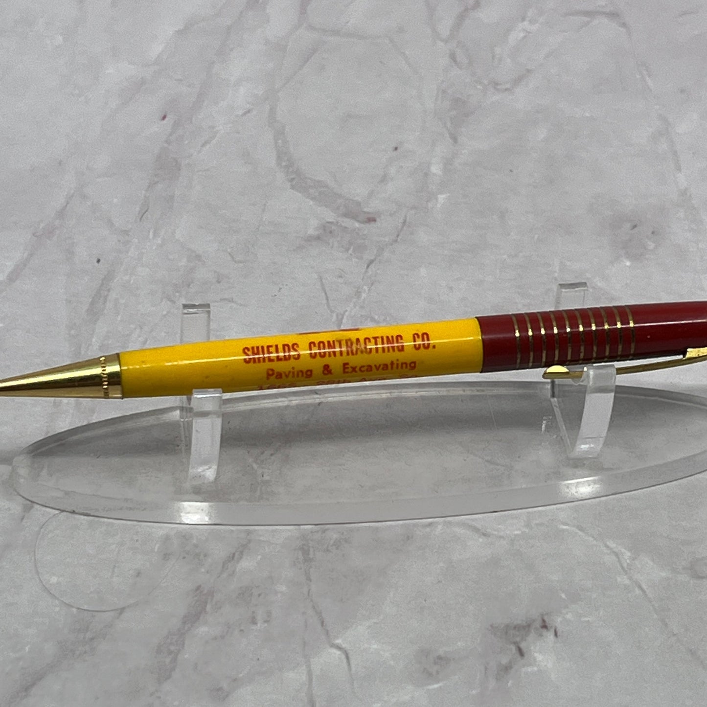 Vintage Shields Contracting Paving & Excavating Sample Mechanical Pencil SC1-P