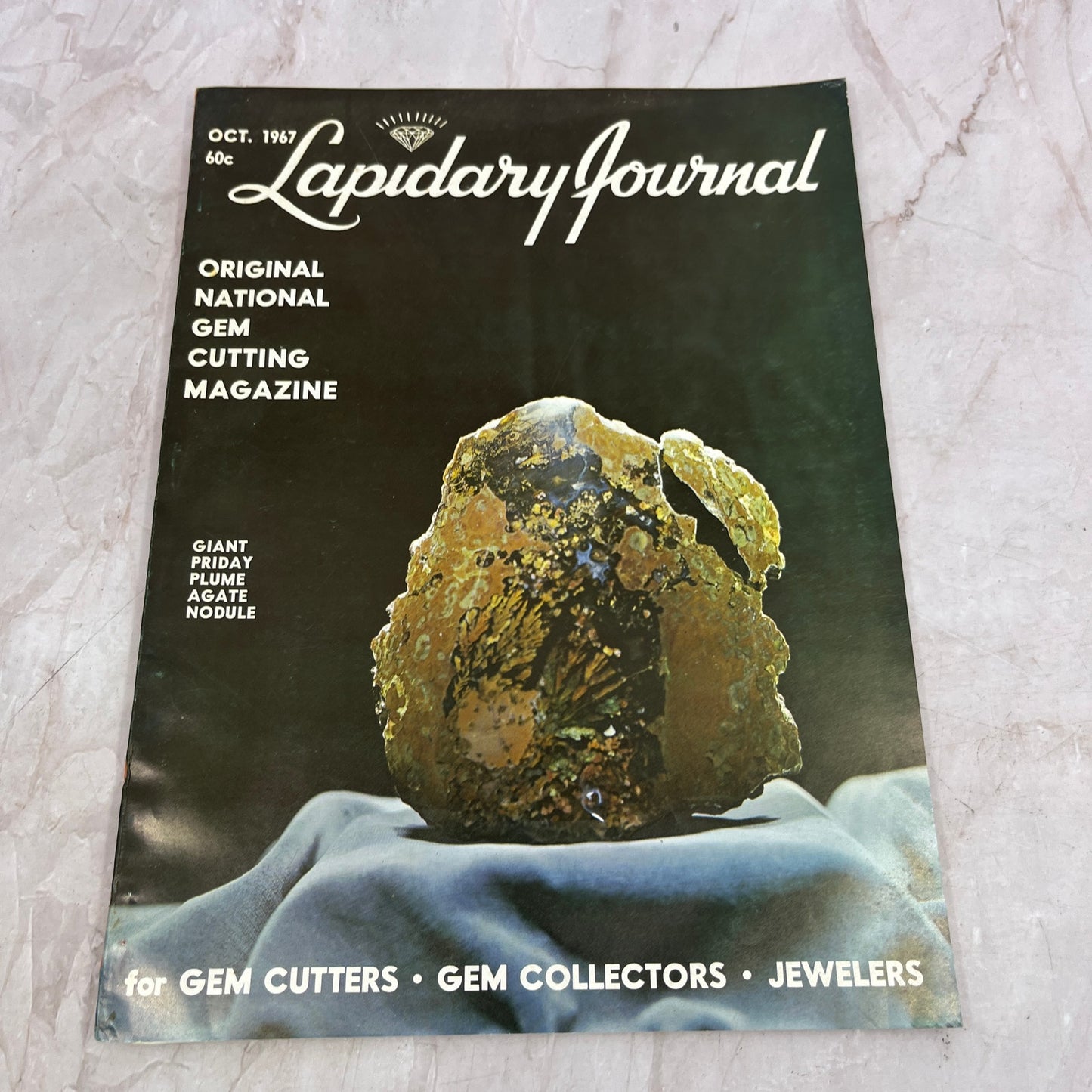 Giant Priday Plume Agate Nodule - Lapidary Journal Magazine - Oct 1967 M22