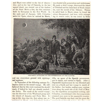 The Night of October 11th 1492 - 1911 Engraving Print AF5-8