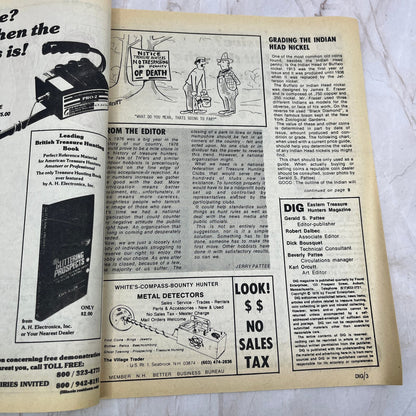1978 Spring - DIG Eastern Treasure Hunters Magazine - Coins Bottles Gems M18