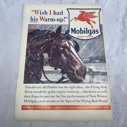 Mobilgas Socony-Vacuum Old Dobbin The Horse Walter Early 1940 Ad V14-8