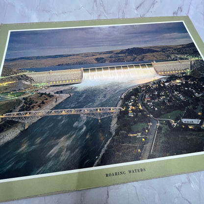 Grand Coulee Dam Roaring Waters Vintage 11x16" Art Print V21