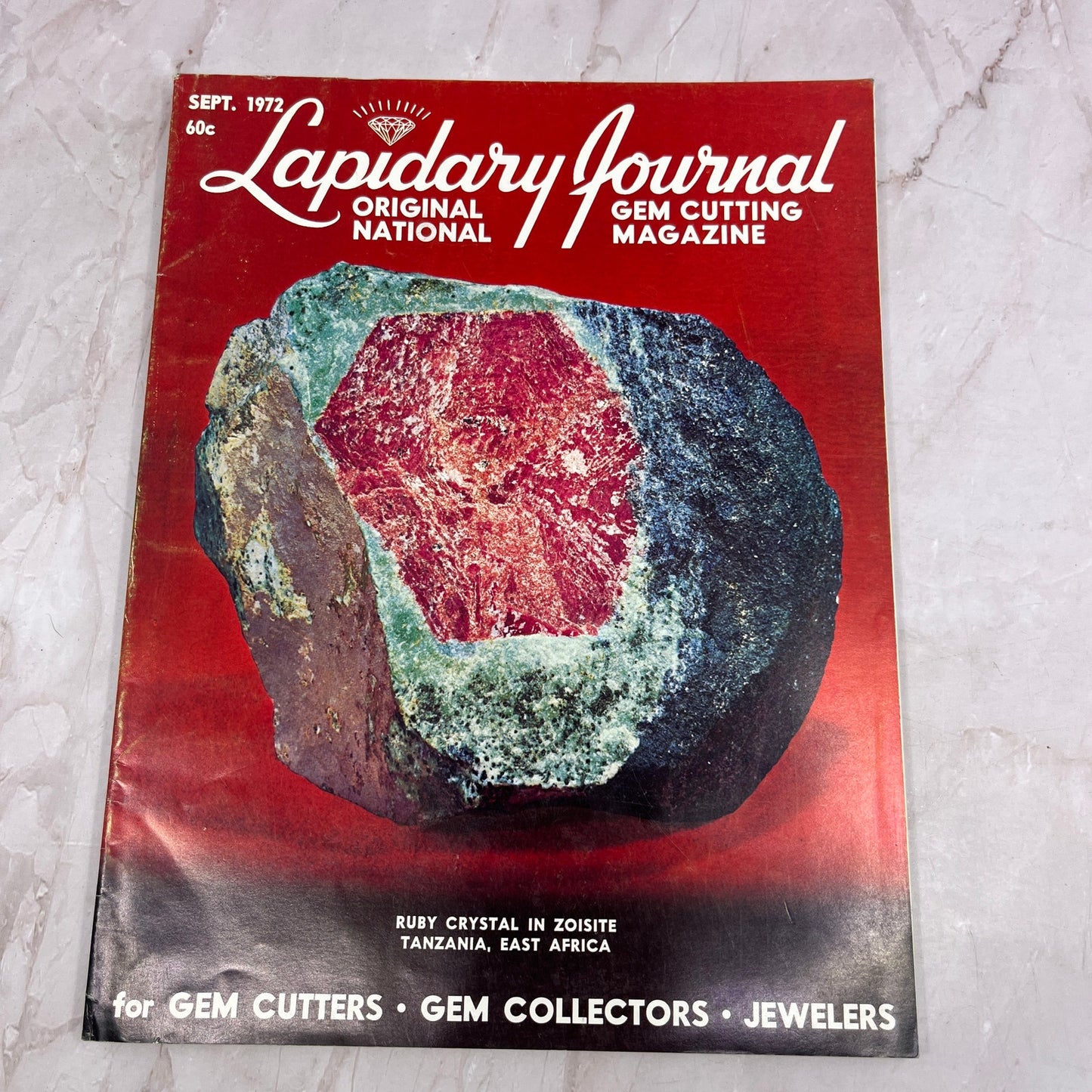 Ruby Crystal Zoisite Tanzania East Africa - Lapidary Journal - Sep 1972 M24
