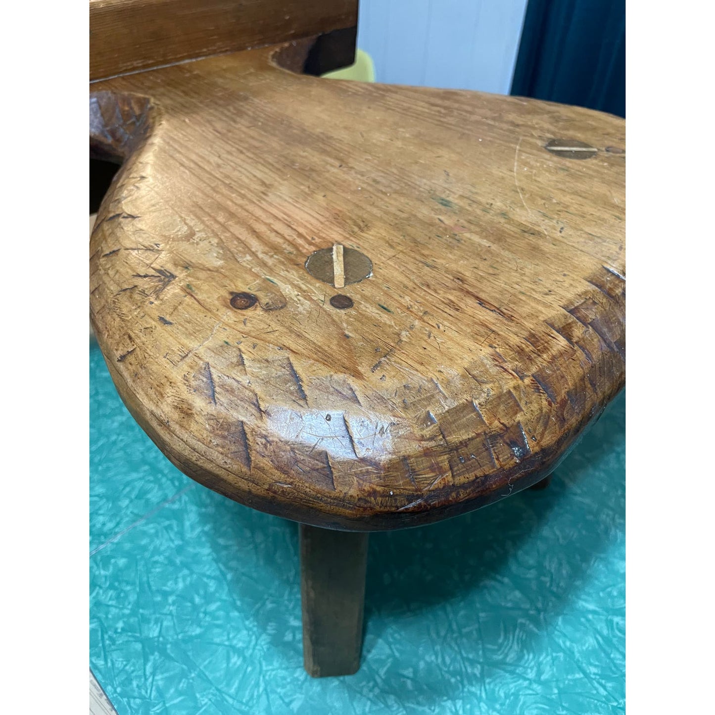 Vintage Handmade Primitive Wooden Solid Wood Cobblers Bench Coffee Table