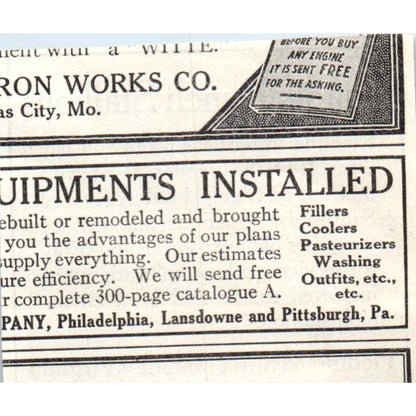 Suffolk Punch Stallions Piedmont Farms Marshall VA 1913 Magazine Advert AE7-N7