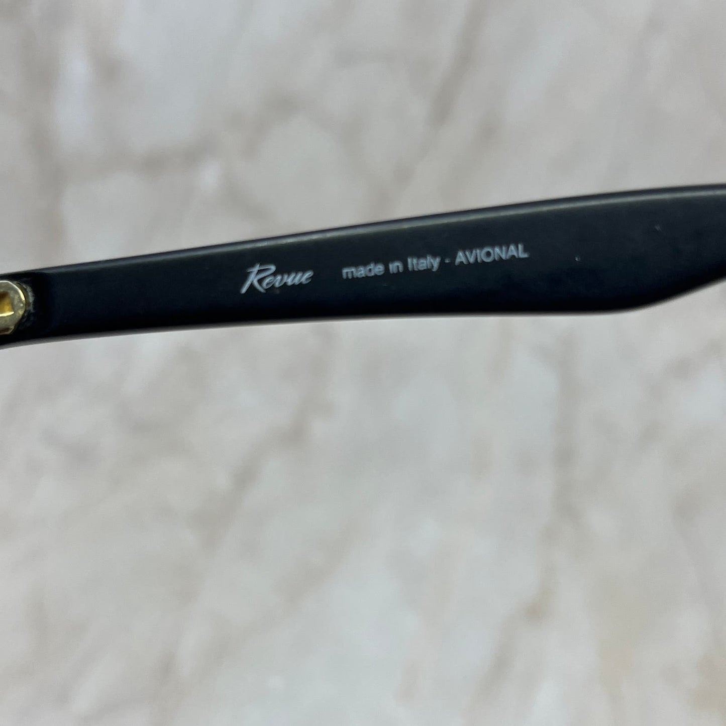 Revue Italy Black Metal & Acrylic Sunglasses Eyeglasses Frames TE9-G3-5