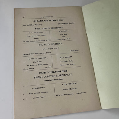 Class of 1908 Herkimer High School - The Firebrand Class Booklet New York TE2-BB