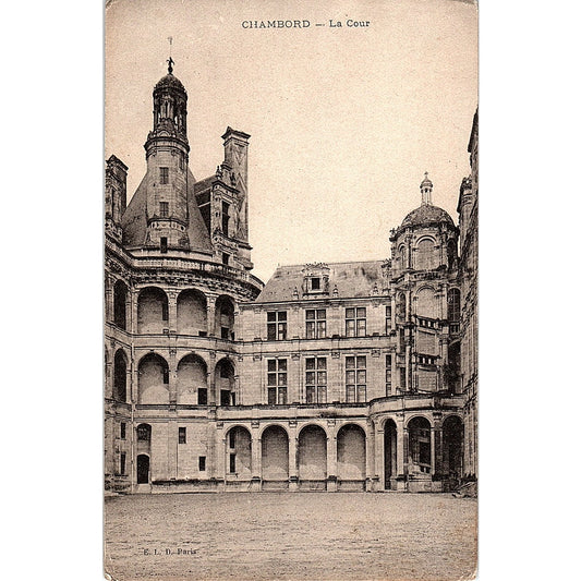 Chambord La Cour E.L.D. Paris French Antique Postcard PE10