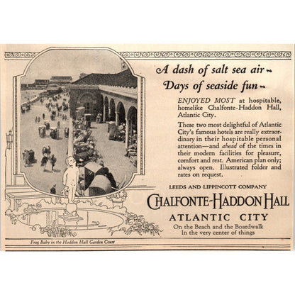 Chalfonte-Haddon Hall Atlantic City NJ 1924 Magazine Ad AF2-A1