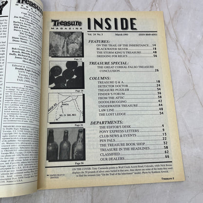 1993 March - Treasure Magazine - Treasure Hunting Prospecting Metal Detector M16