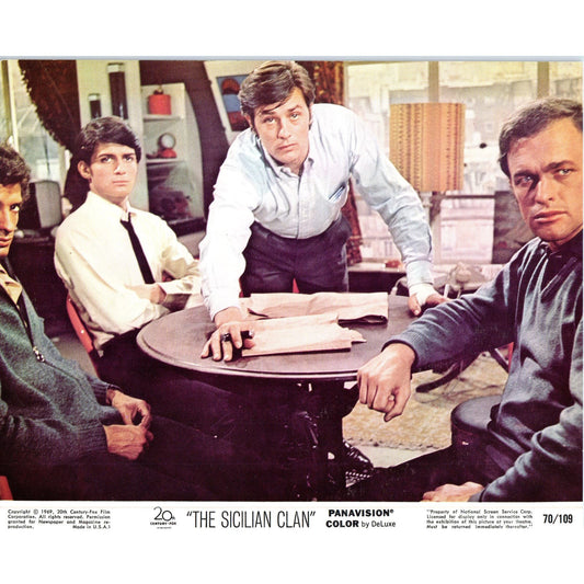 1969 The Sicilian Clan Original 8x10 Lobby Card Alain Delon Jean Gabin AE6-2