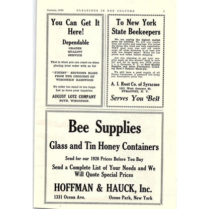 Dadant & Sons Wired Foundation Beekeeping Hamilton IL 1926 Ad AG3-9