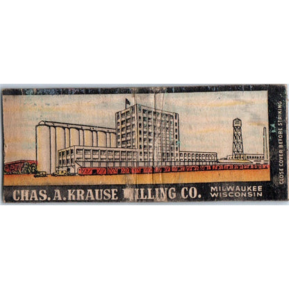 Chas. A. Krause Milling Co Milwaukee WI Vintage Matchbook Cover SD2-Y2