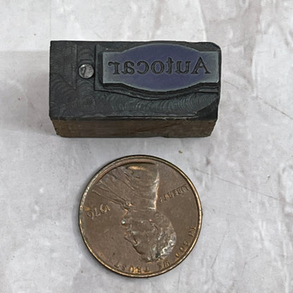 Autocar Logo Vintage Letterpress Printers Block Plate SF5-S