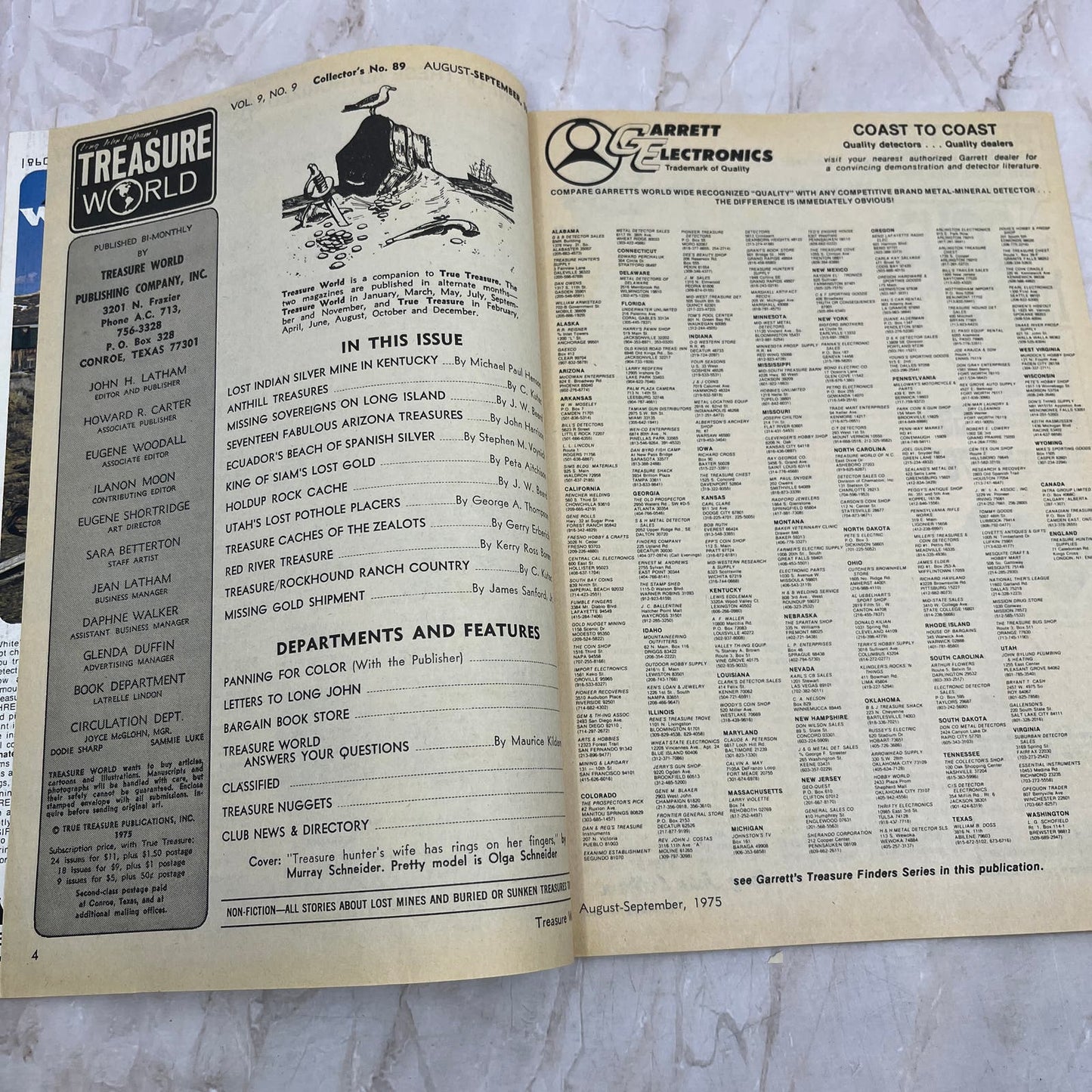1975 Sept - Long John Latham's Treasure World Magazine - Treasure Hunting M13
