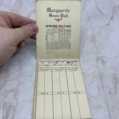 1926 Marguerite Score Pad Auction Bridge Sailboat Sea Horses TI8-S5