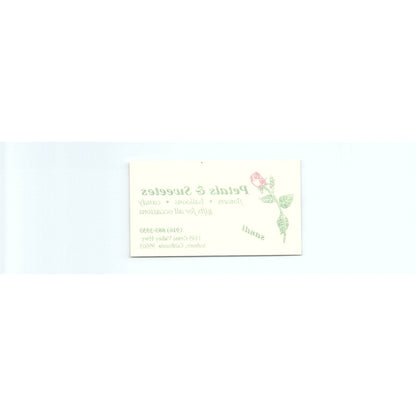 Petals & Sweets Flowers Gifts Sandi Auburn CA Vintage Business Card SD9-B14