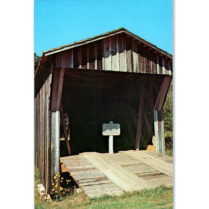 Callaway Gardens Pine Mountain GA Vintage Covered Bridge Postcard PC11