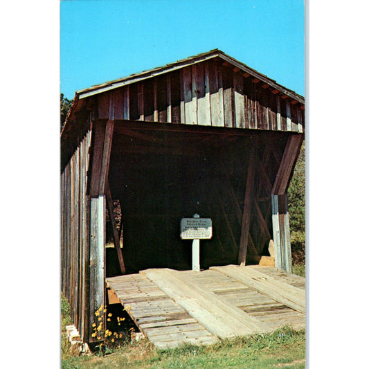Callaway Gardens Pine Mountain GA Vintage Covered Bridge Postcard PC11
